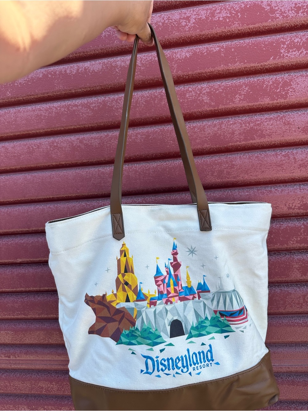 Disneyland x Starbucks Canvas Leather Tote